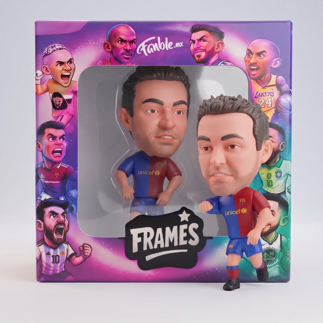 Xavi Hernández - Metronomy - Barcelona Tiki Taka - Frame Coleccionable 9×9 cm Fanble