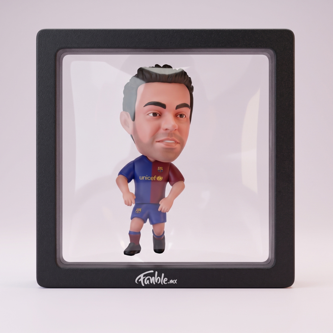 Xavi Hernández - Metronomy - Barcelona Tiki Taka - Frame Coleccionable 9×9 cm Fanble