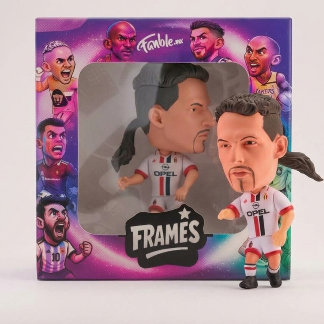 Roberto Baggio - Il Divino - Milan 1997 - Frame Coleccionable 9×9 cm Fanble