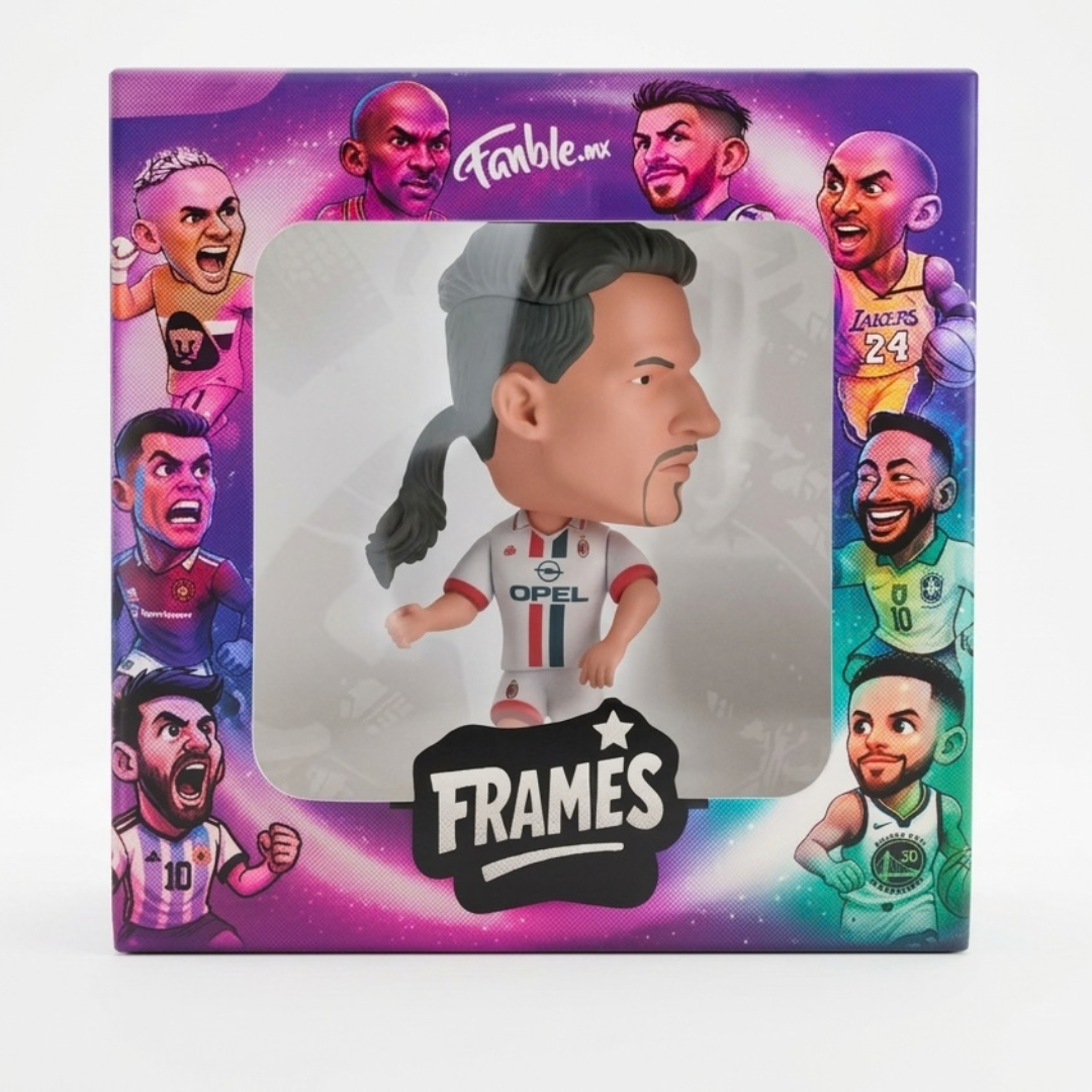 Roberto Baggio - Il Divino - Milan 1997 - Frame Coleccionable 9×9 cm Fanble