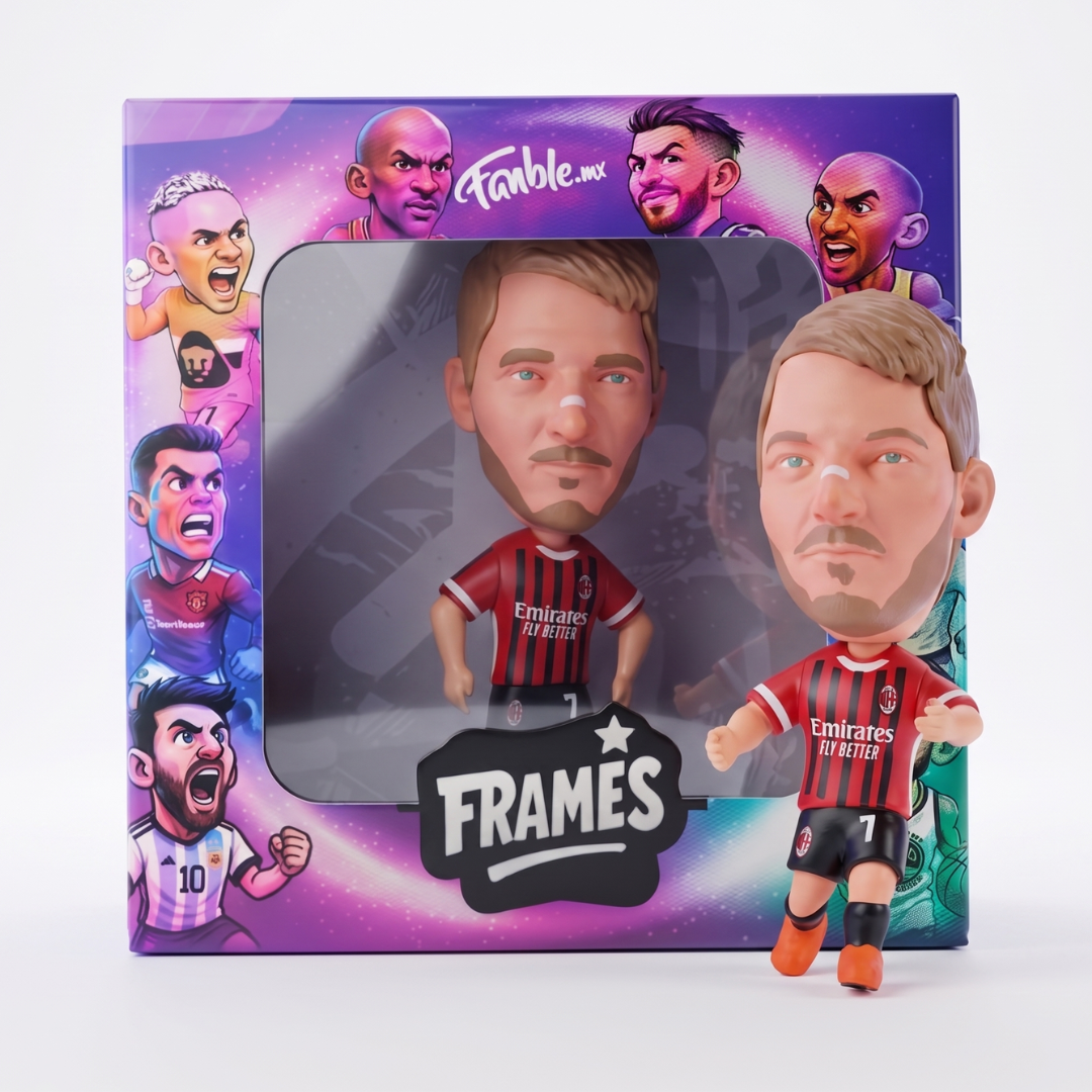 Santiago Giménez - Chaquito - AC Milán - Frame Coleccionable 9×9 cm Fanble