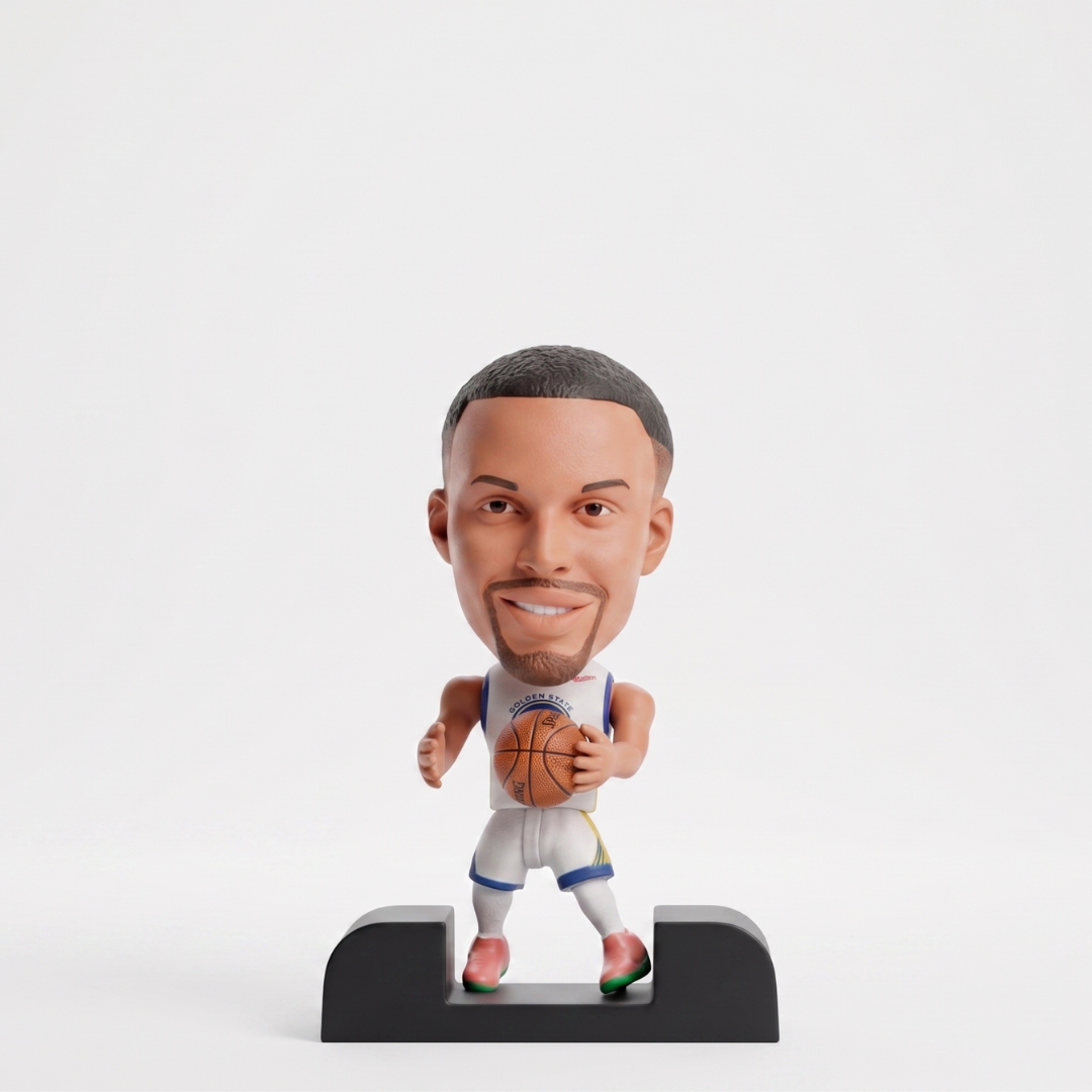 Stephen Curry - GS Warriors - White Kit - Frame Coleccionable 9×9 cm Fanble