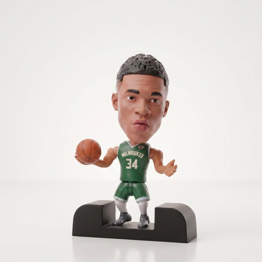 Giannis Antetokounmpo - Milwaukee Bucks -  Frame Coleccionable 9×9 cm Fanble