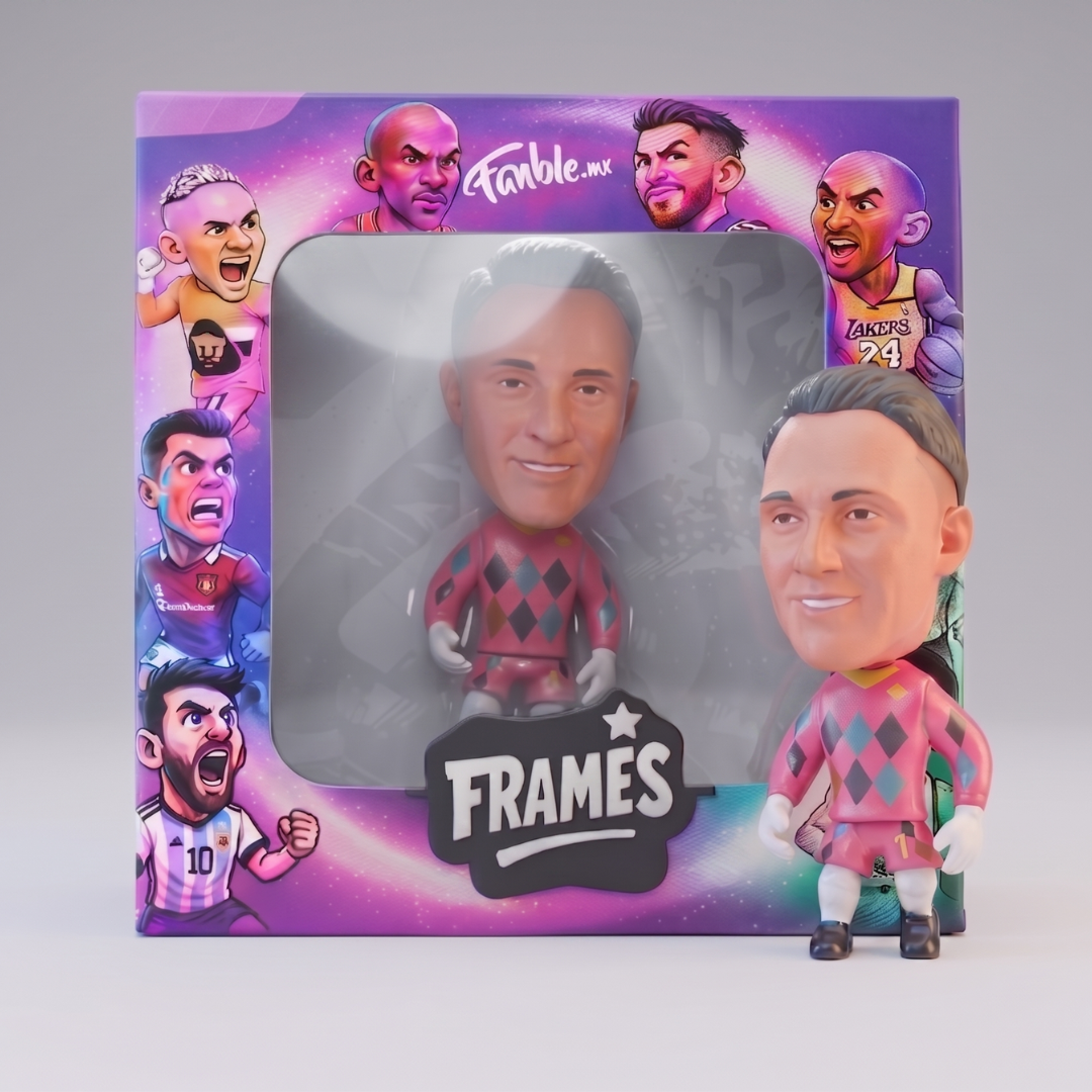 Keylor Navas - Fusión Pink Jorge Campos - Frame Coleccionable 9×9 cm Fanble