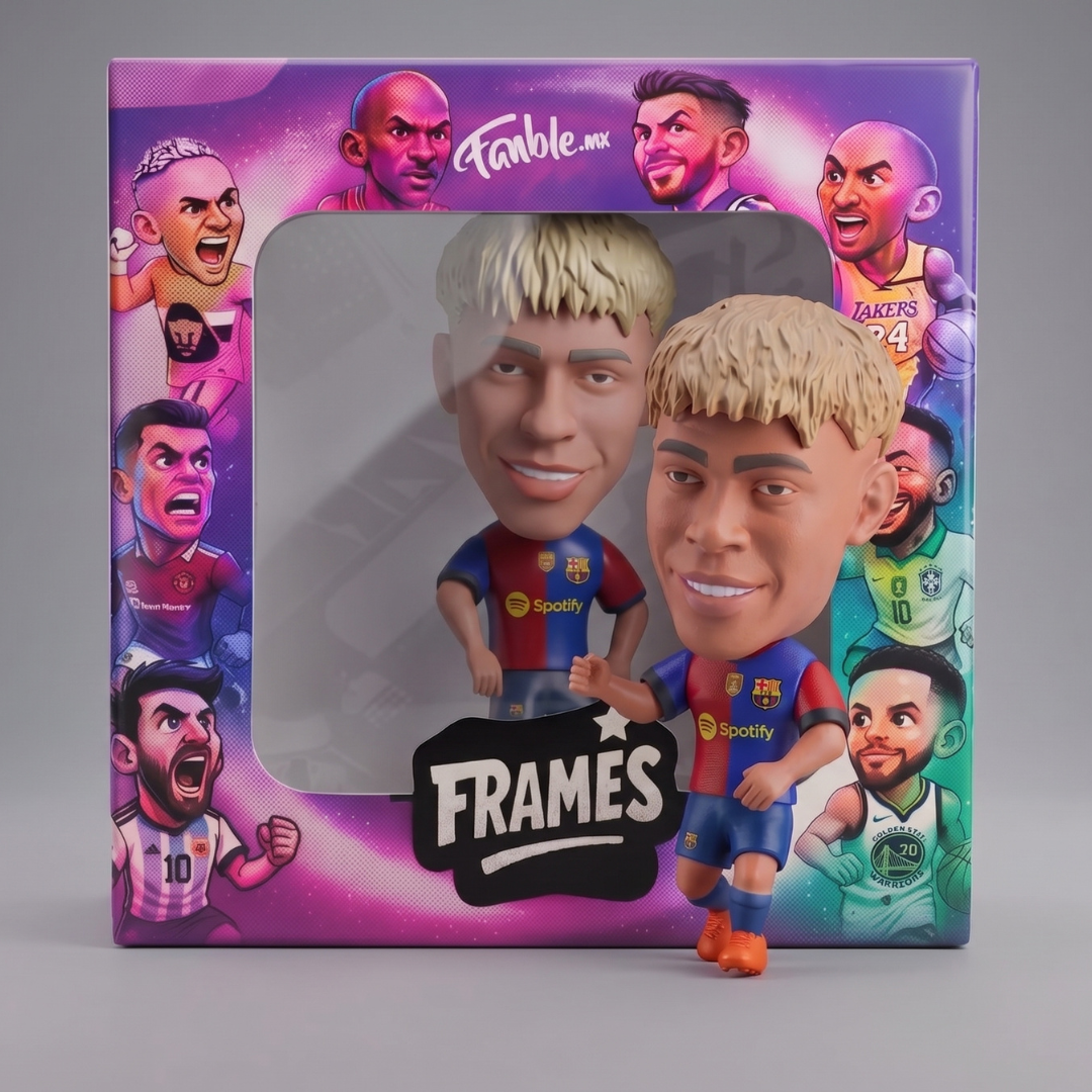 Lamine Yamal - New Era - Barcelona - Frame Coleccionable 9×9 cm Fanble
