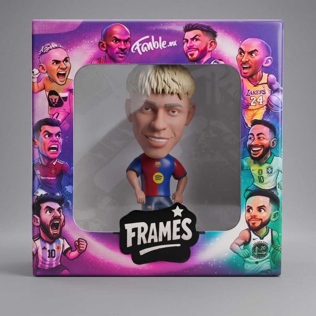 Lamine Yamal - New Era - Barcelona - Frame Coleccionable 9×9 cm Fanble
