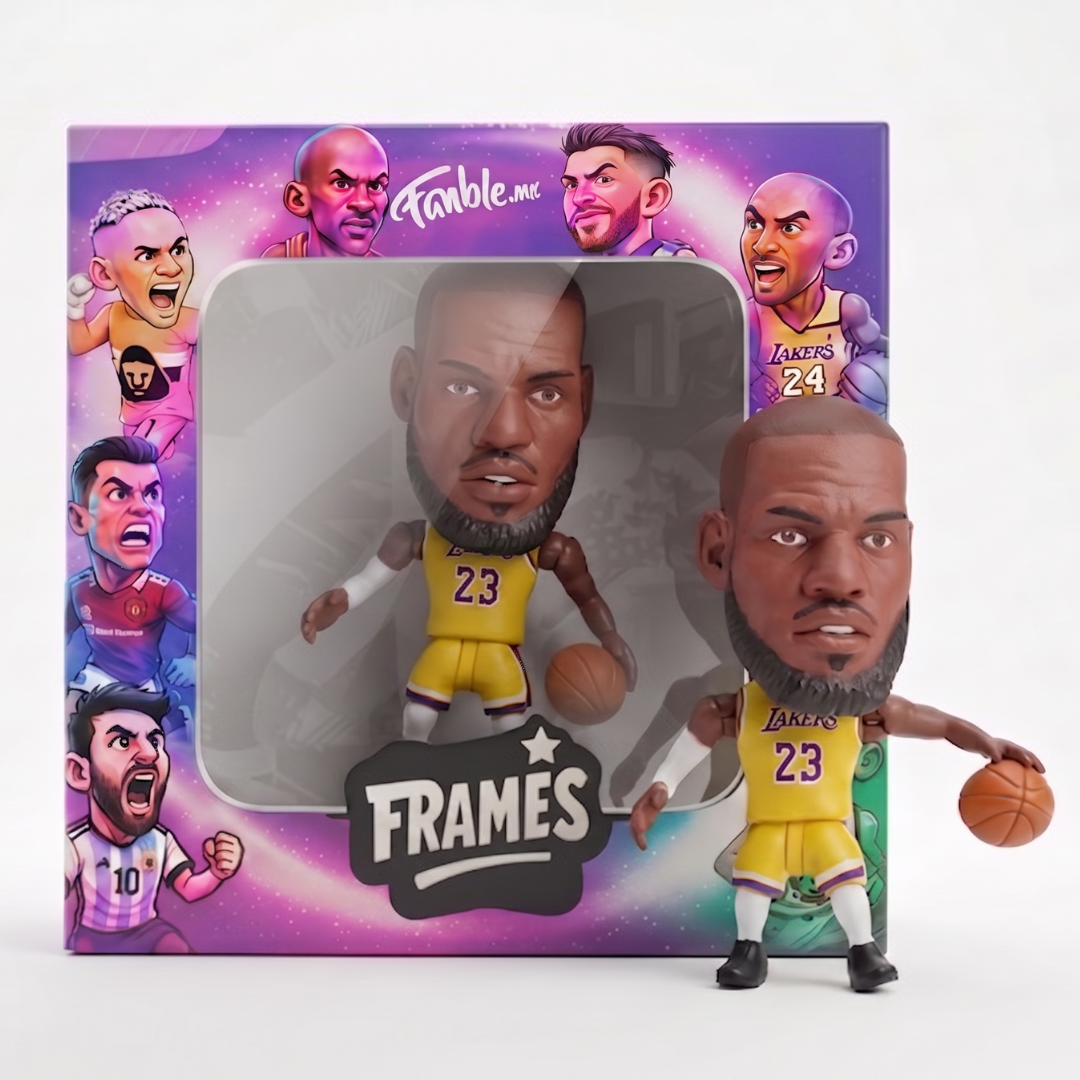 LeBron James - Lakers - Yellow Kit - Frame Coleccionable 9×9 cm Fanble