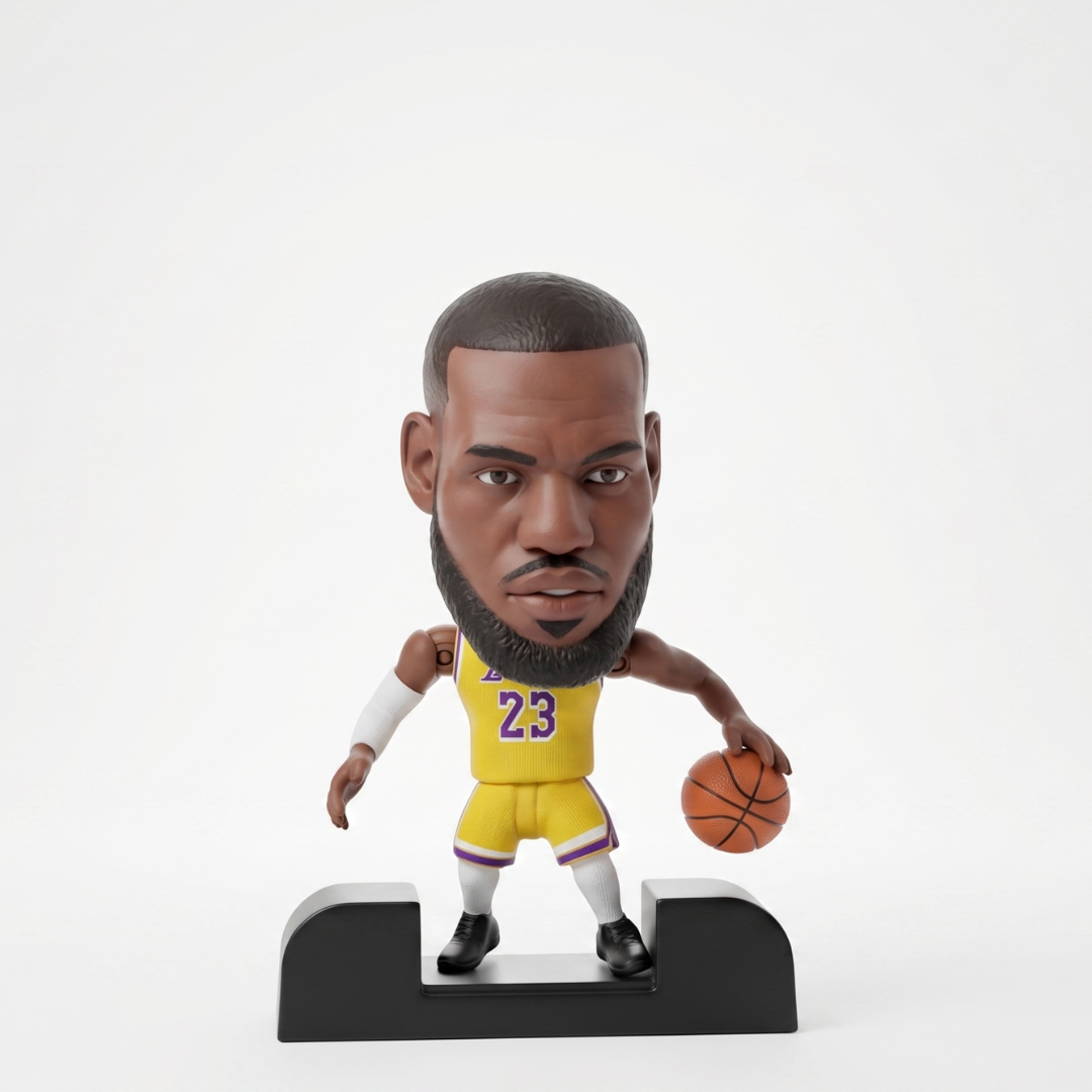 LeBron James - Lakers - Yellow Kit - Frame Coleccionable 9×9 cm Fanble