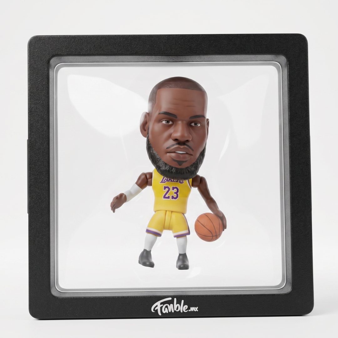 LeBron James - Lakers - Yellow Kit - Frame Coleccionable 9×9 cm Fanble