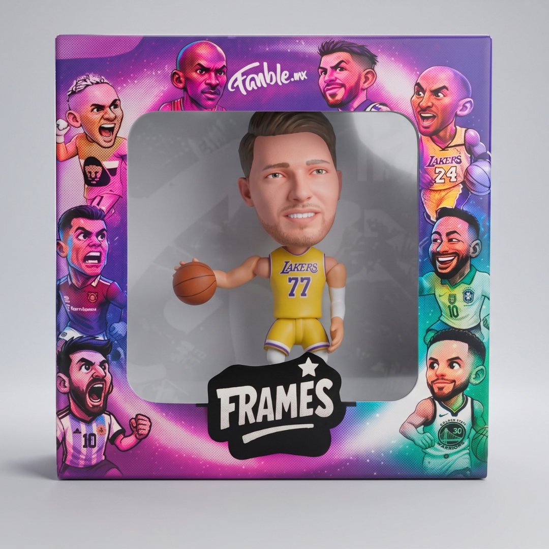 Luka Dončić - Lakers - Yellow Kit - Frame Coleccionable 9×9 cm Fanble