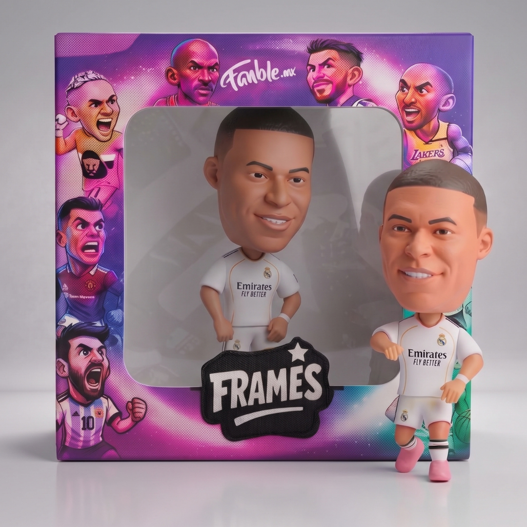 Kylian Mbappé - El Rey - Real Madrid - Frame Coleccionable 9×9 cm Fanble