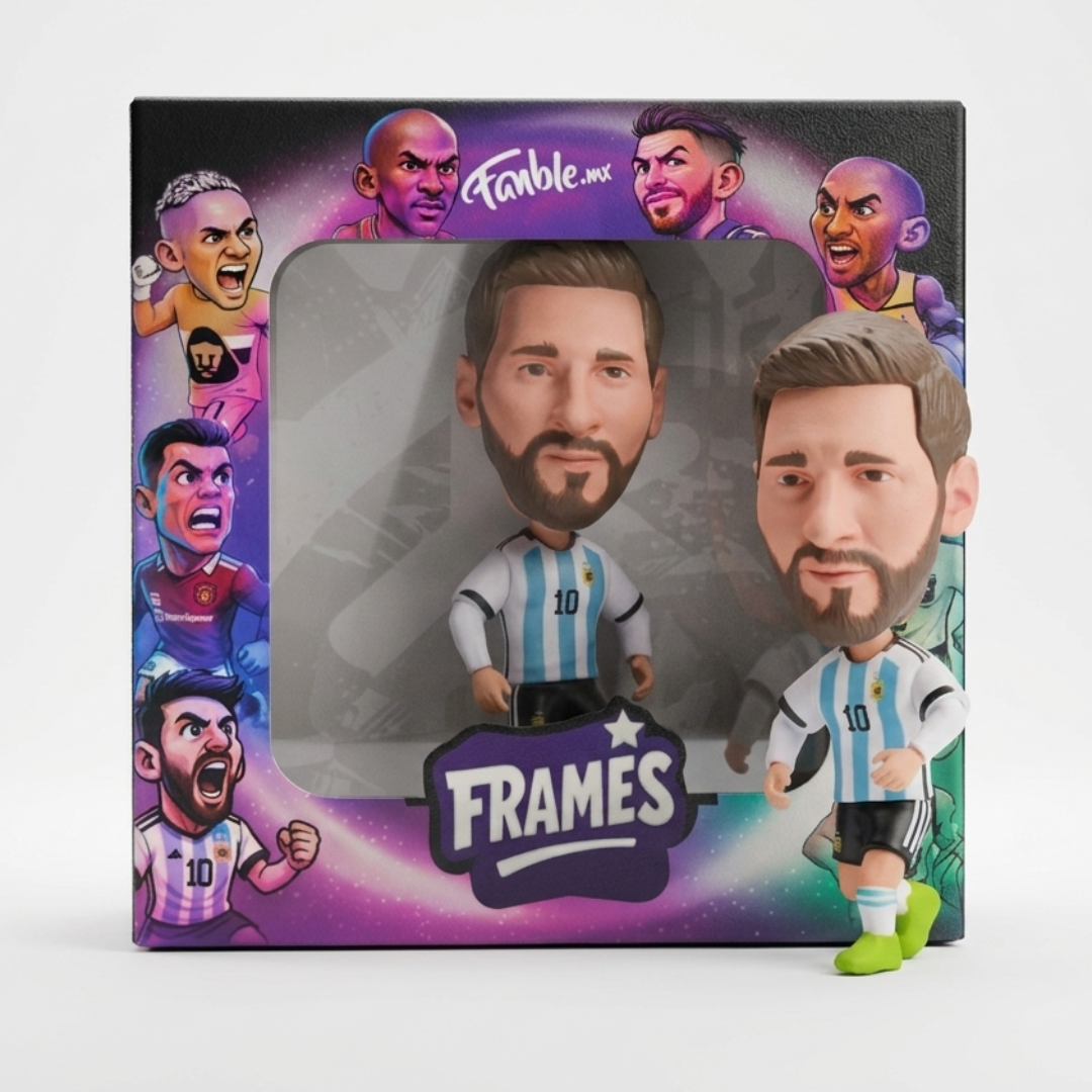 Lionel Messi The GOAT - Qatar 2022 - Frame Coleccionable 9×9 cm Fanble