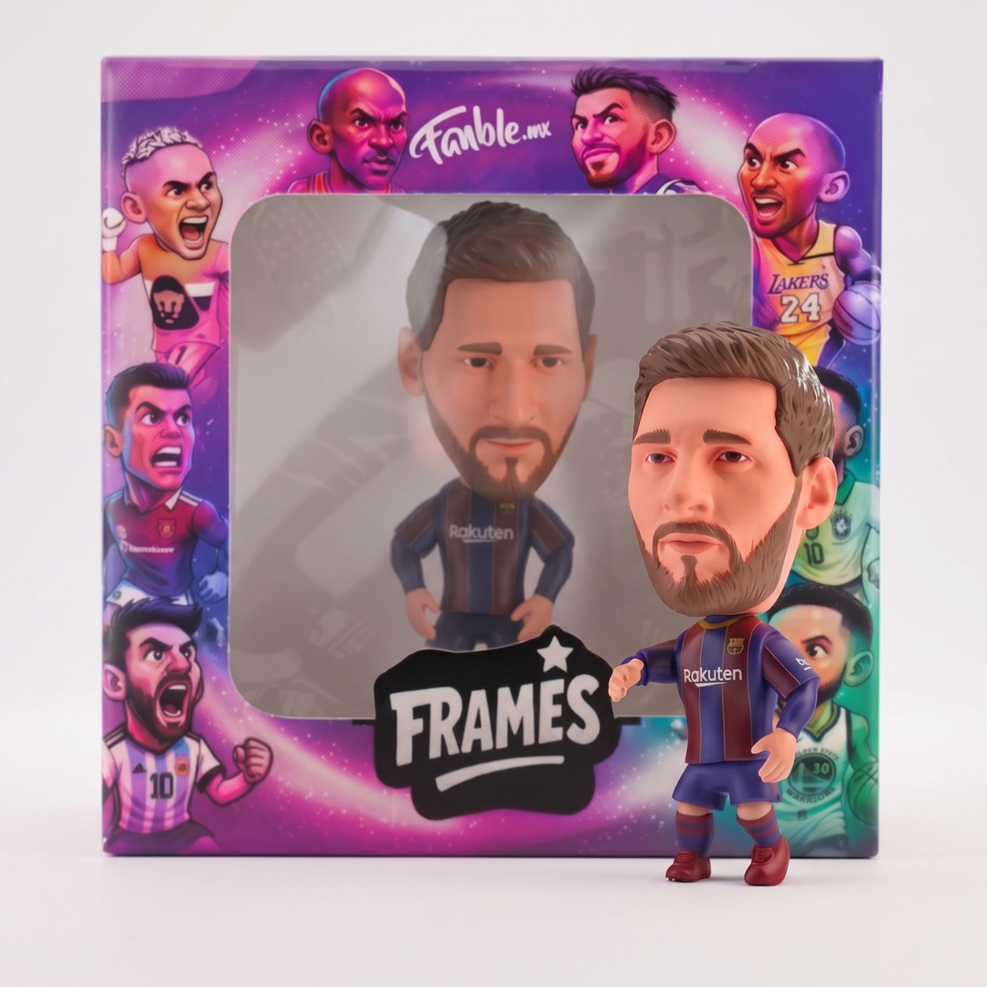 Lionel Messi Falso 9 - Barcelona - Frame Coleccionable 9×9 cm Fanble