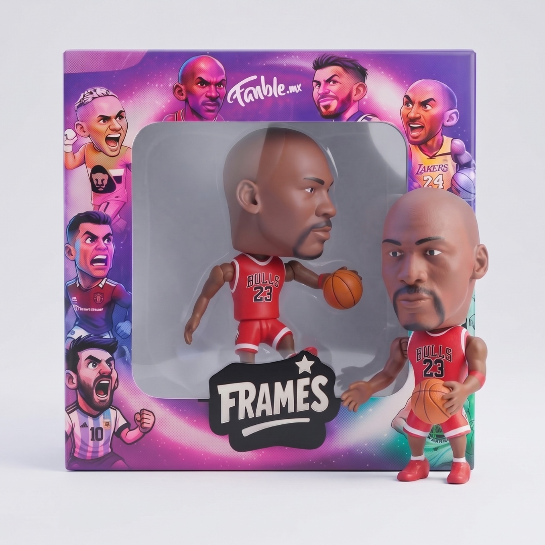 Michael Jordan - Bulls - Red Kit - Frame Coleccionable 9×9 cm Fanble
