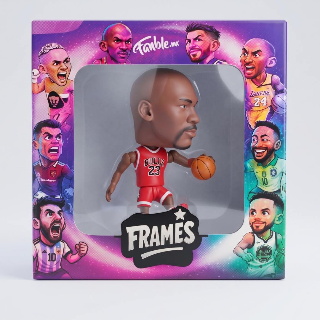 Michael Jordan - Bulls - Red Kit - Frame Coleccionable 9×9 cm Fanble