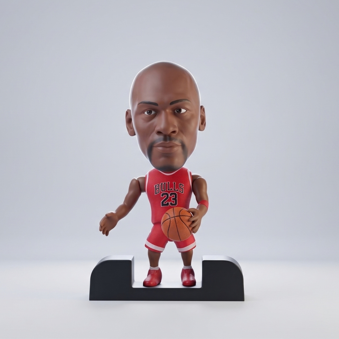 Michael Jordan - Bulls - Red Kit - Frame Coleccionable 9×9 cm Fanble