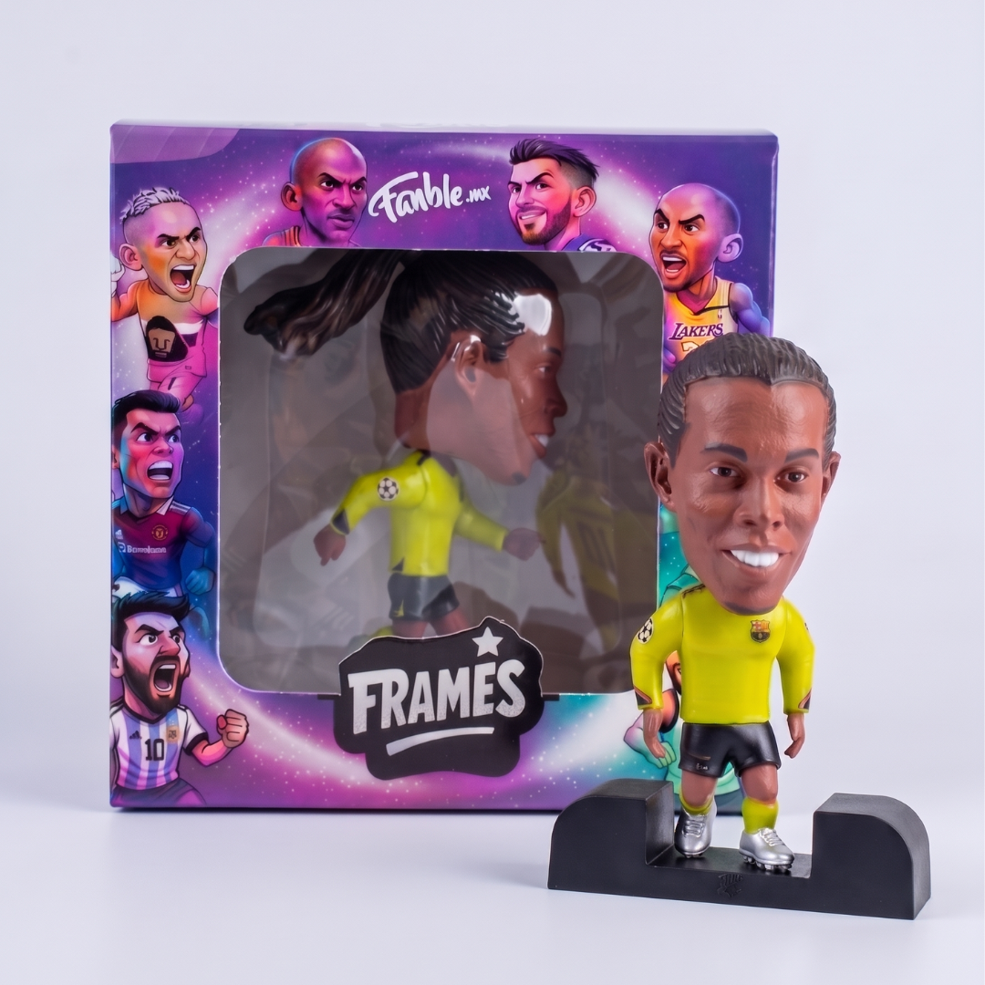 Ronaldinho - Dinho - Barcelona - Frame Coleccionable 9×9 cm Fanble