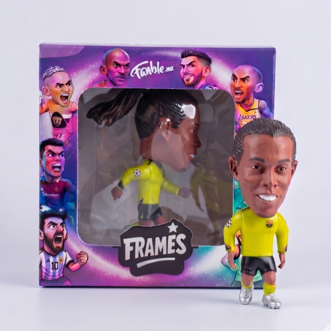 Ronaldinho - Dinho - Barcelona - Frame Coleccionable 9×9 cm Fanble