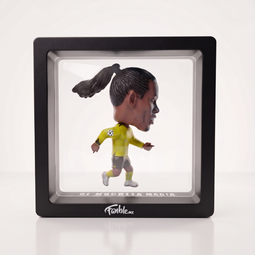 Ronaldinho - Dinho - Barcelona - Frame Coleccionable 9×9 cm Fanble