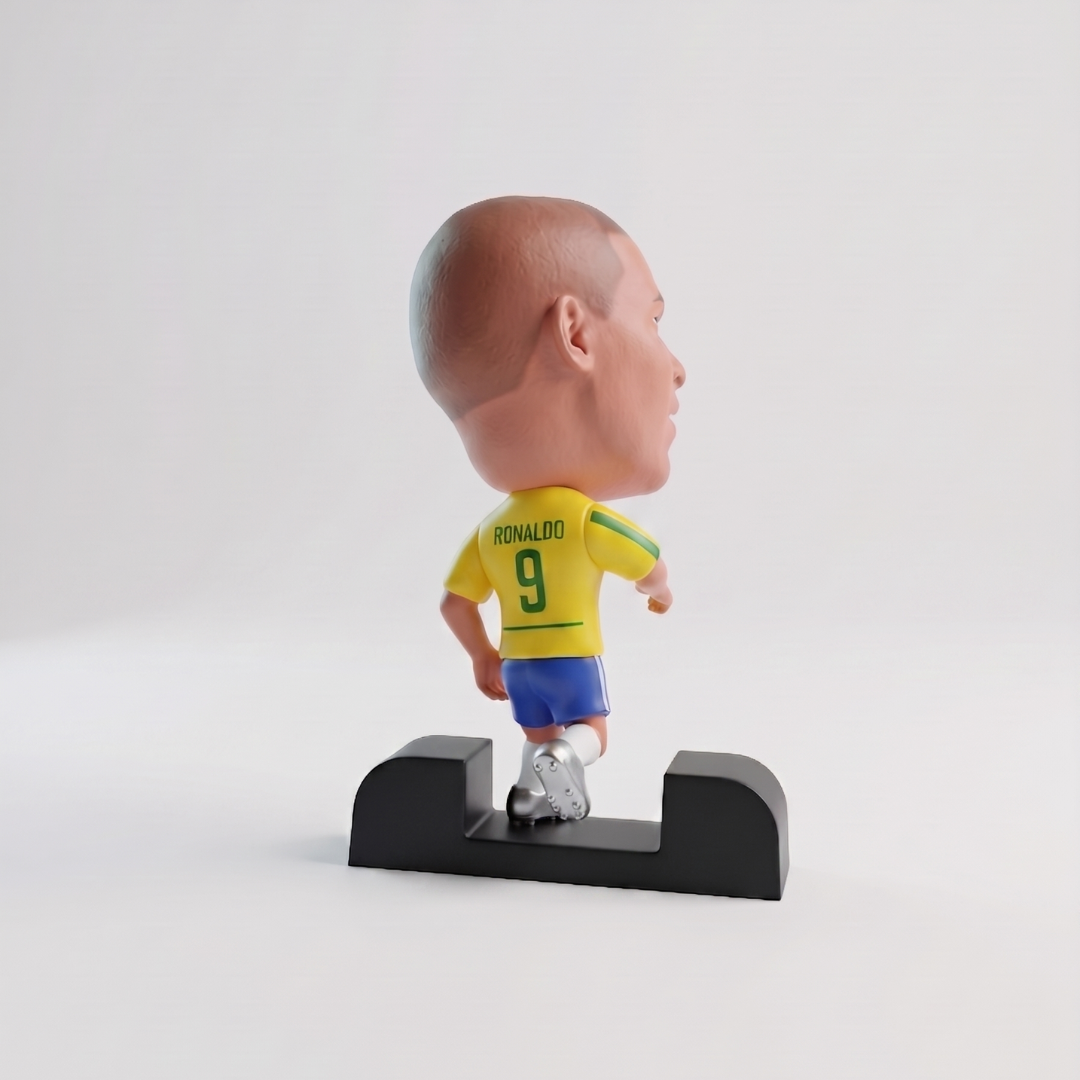 Ronaldo Nazário - El Fenómeno - Brasil - Frame Coleccionable 9×9 cm Fanble